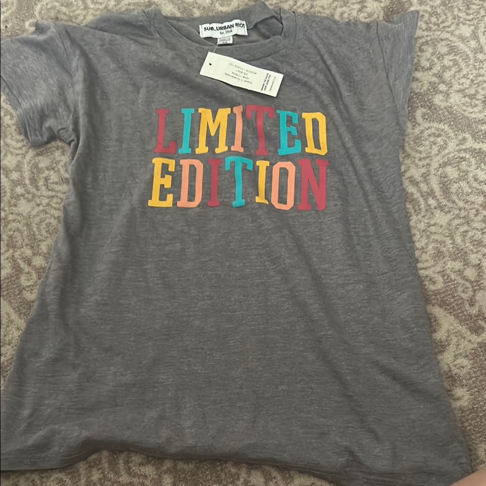 Gray Kids Shirt with Colorful Print